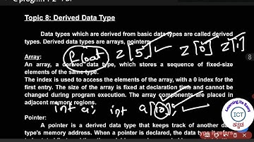 In ಕನ್ನಡ - Derived data types in C programming language in Kannada