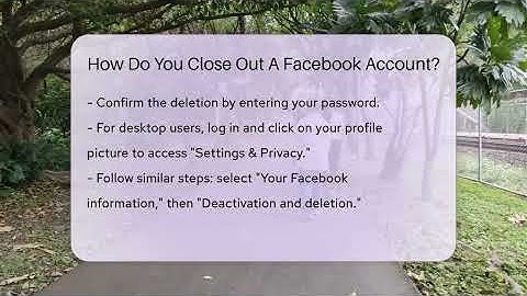 How Do You Close Out A Facebook Account? - Everyday-Networking