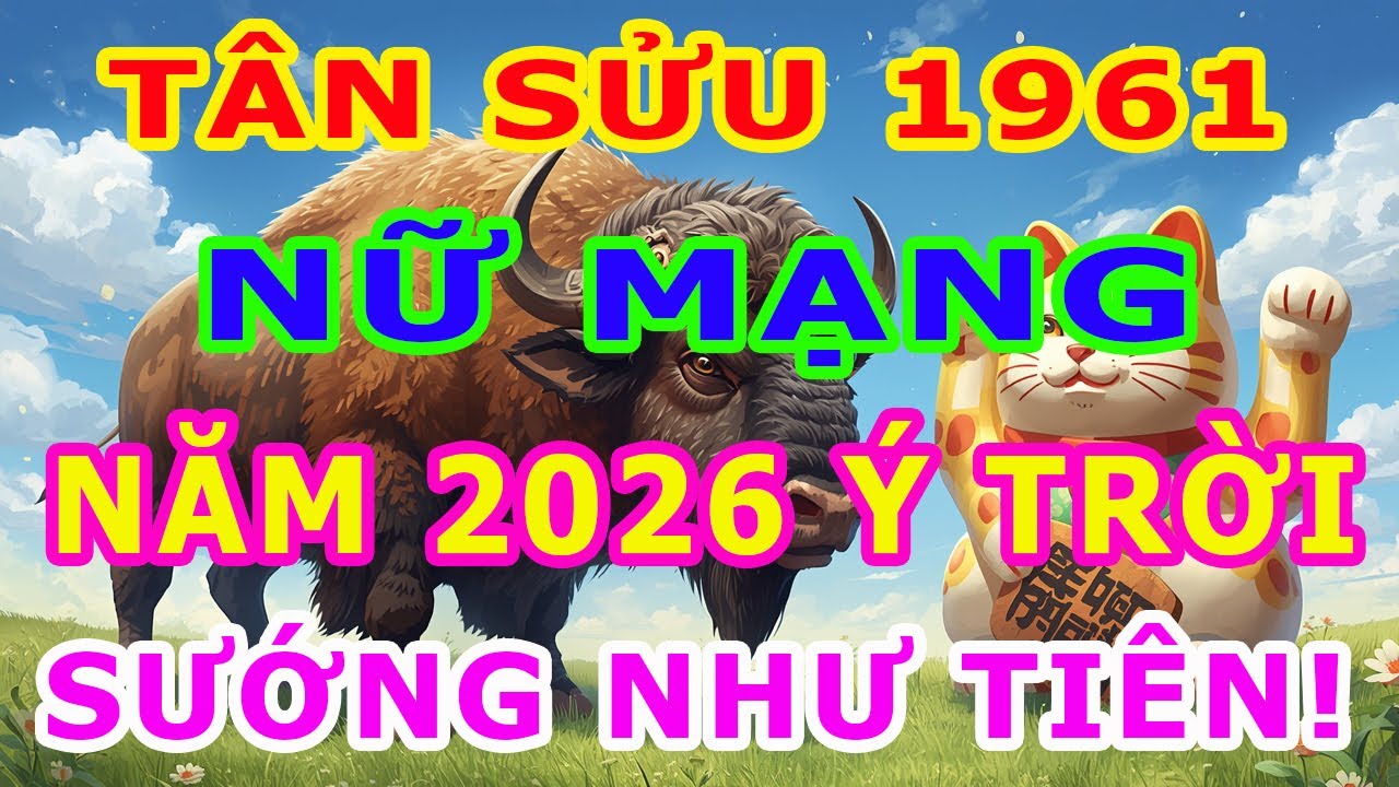 Tử Vi Tuổi Tân Sửu 1961 Nữ Mạng Năm 2026, QUÝ NHÂN ĐỠ ĐẦU, Phú Quý Tới Nhà