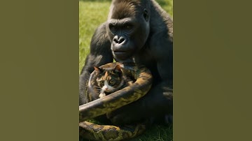 When a Gorilla Saves a Cat from a Deadly Snake, You Won’t Believe the Ending!