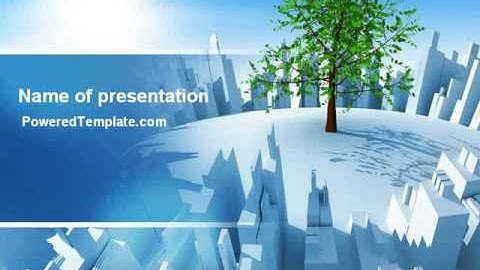 Industrialization and Nature PowerPoint Template by PoweredTemplate.com