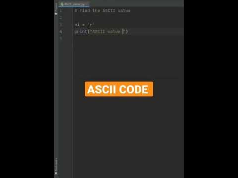 Python Program to Find ASCII Value of Character - YouTube