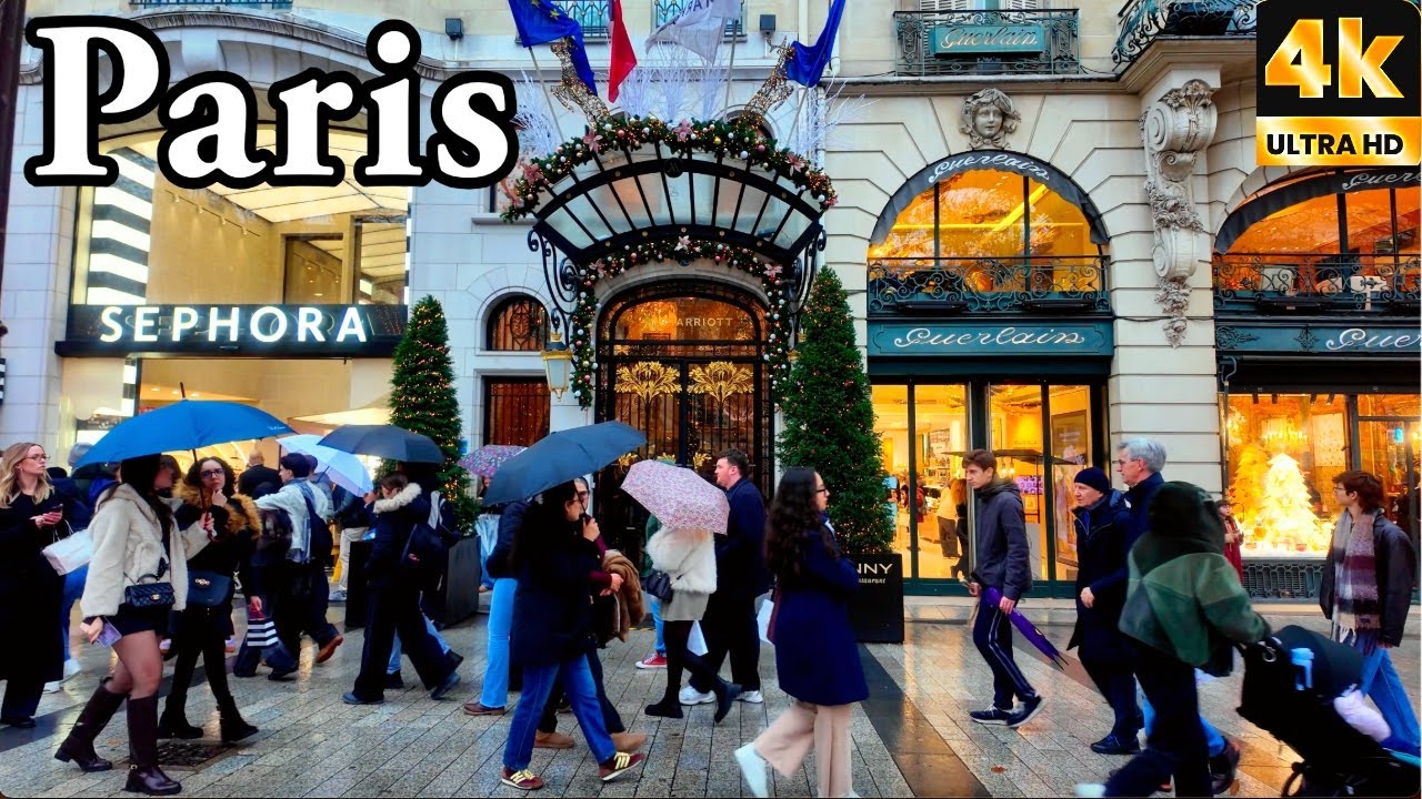 PARIS 23 December 2025 ⎮ PARIS, FRANCE Beautiful Streets Walk  4K HDR City Tour 🇫🇷