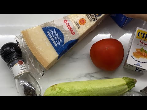 Farfale with Zucchini and Tomatoes / პასტა ფარფალე ყაბაყითა და პომიდვრით