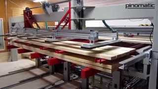 Pinomatic infeed for band saw line