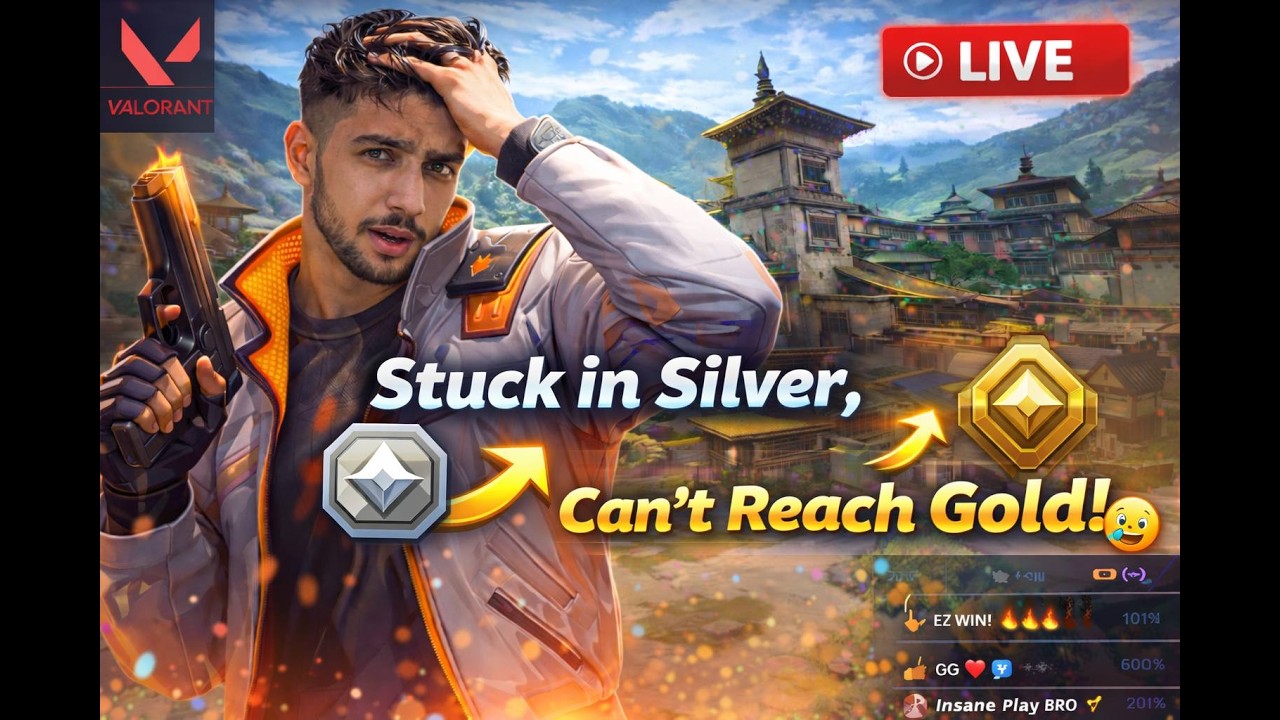 CAN'T REACH GOLD?😥VALORANT RANK PUSH |