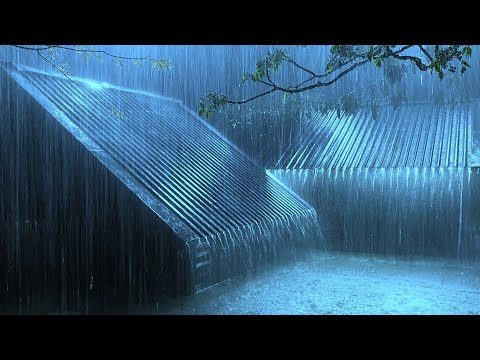 The Deepest Healing Sleep in Only 3 Minutes with Heavy Rain & Thunderstorm Sounds on a Tin Roof