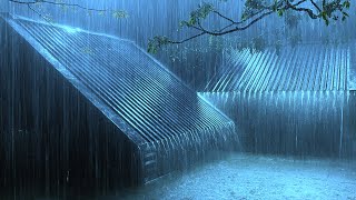 The Deepest Healing Sleep in Only 3 Minutes with Heavy Rain &amp; Thunderstorm Sounds on a Tin Roof