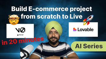 I Built a Full Project with V0 + Lovable AI in 20 Minutes ⚡ | End-to-End Guide