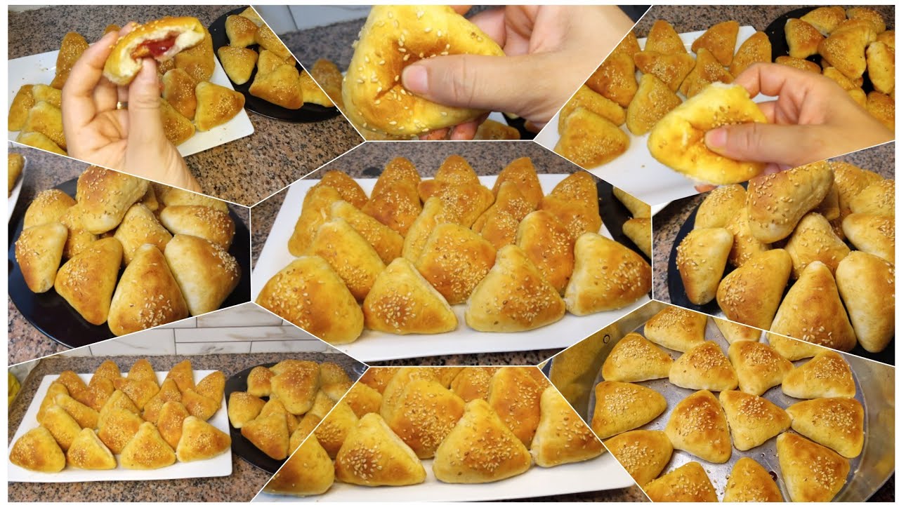 معجنات صيامي بشويه دقيق ومياه عملت كميه كبيره من الفطائر بحشوات مختلفة وبسيطه /أكلات صيامي