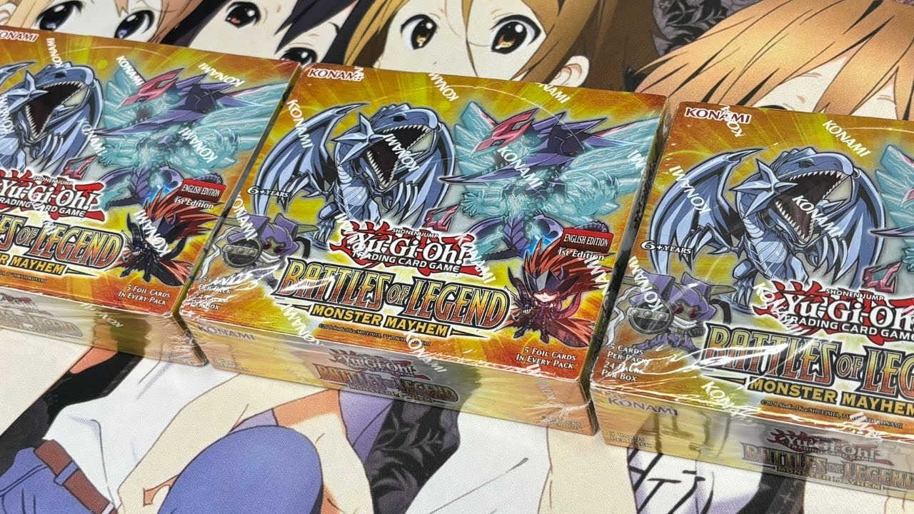 Opening Three Yugioh Battles of Legend Monster Mayhem Booster Boxes Awesome Pulls!