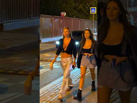 Nightlife in Moscow, Russia, beautiful Russian girls #shorts #short #trending #streetstyle #fpv