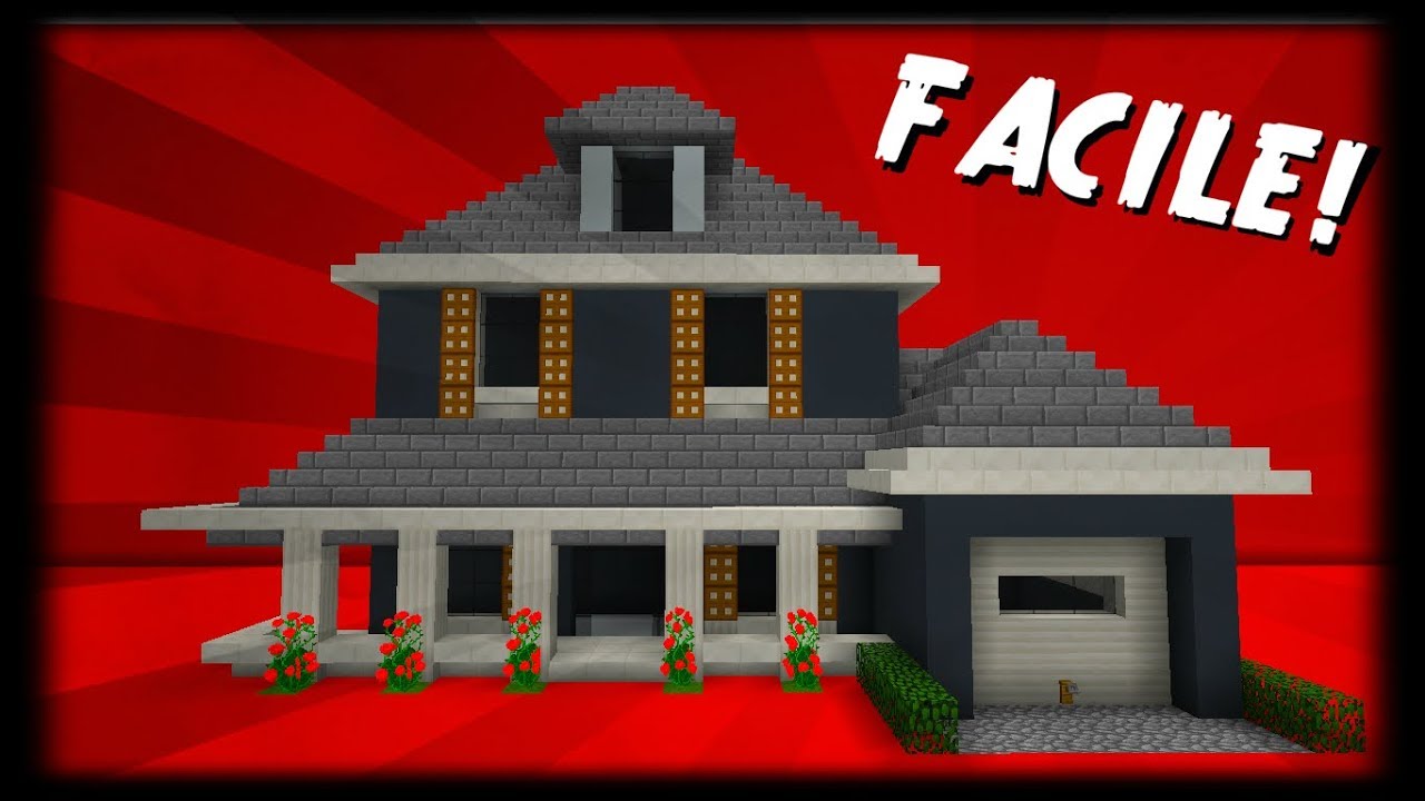 MINECRAFT: COMMENT FAIRE UNE GRANDE MAISON MODERNE TUTO ! PS4 - YouTube