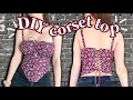 Hice otro corset top porque me encantan *DIY floral corset*