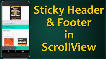 Sticky bar in Android  |  Sticky Header in Android |  Android sticky NestedScrollView