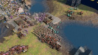 Age of Empires 4 - 4v4 CBA OVERWHELMING NUMBERS | Multiplayer Gameplay