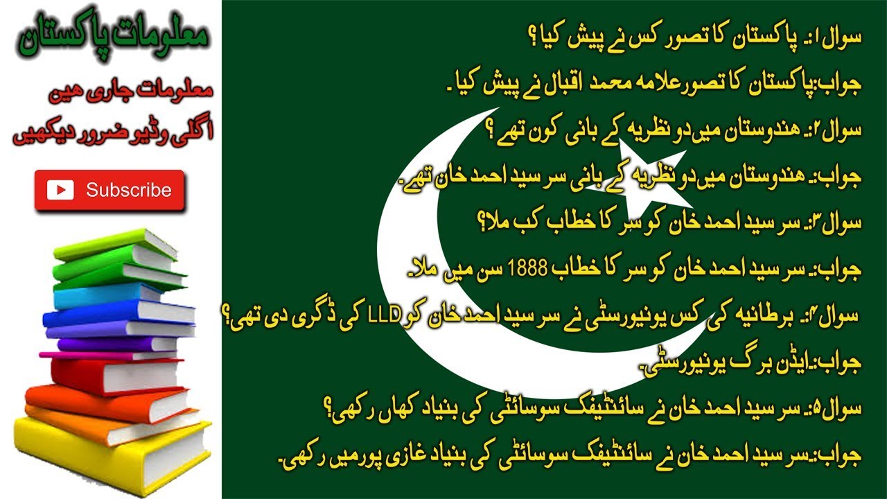 General Knowledge of Pakistan in Urdu || Malomat Pakistan - YouTube