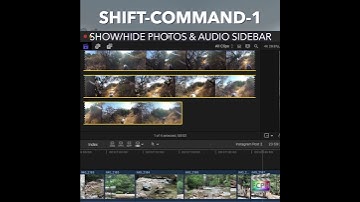 Final Cut Pro Shortcut | Shift-Command-1 | Show/Hide Photos & Audio Sidebar