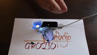 Augmented Reality Tutorial No. 25: Unity3D, Vuforia and Leap Motion - Take Virtual Flower in Hands