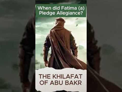 Did Fatima Pledge Allegiance To Abu Bakr