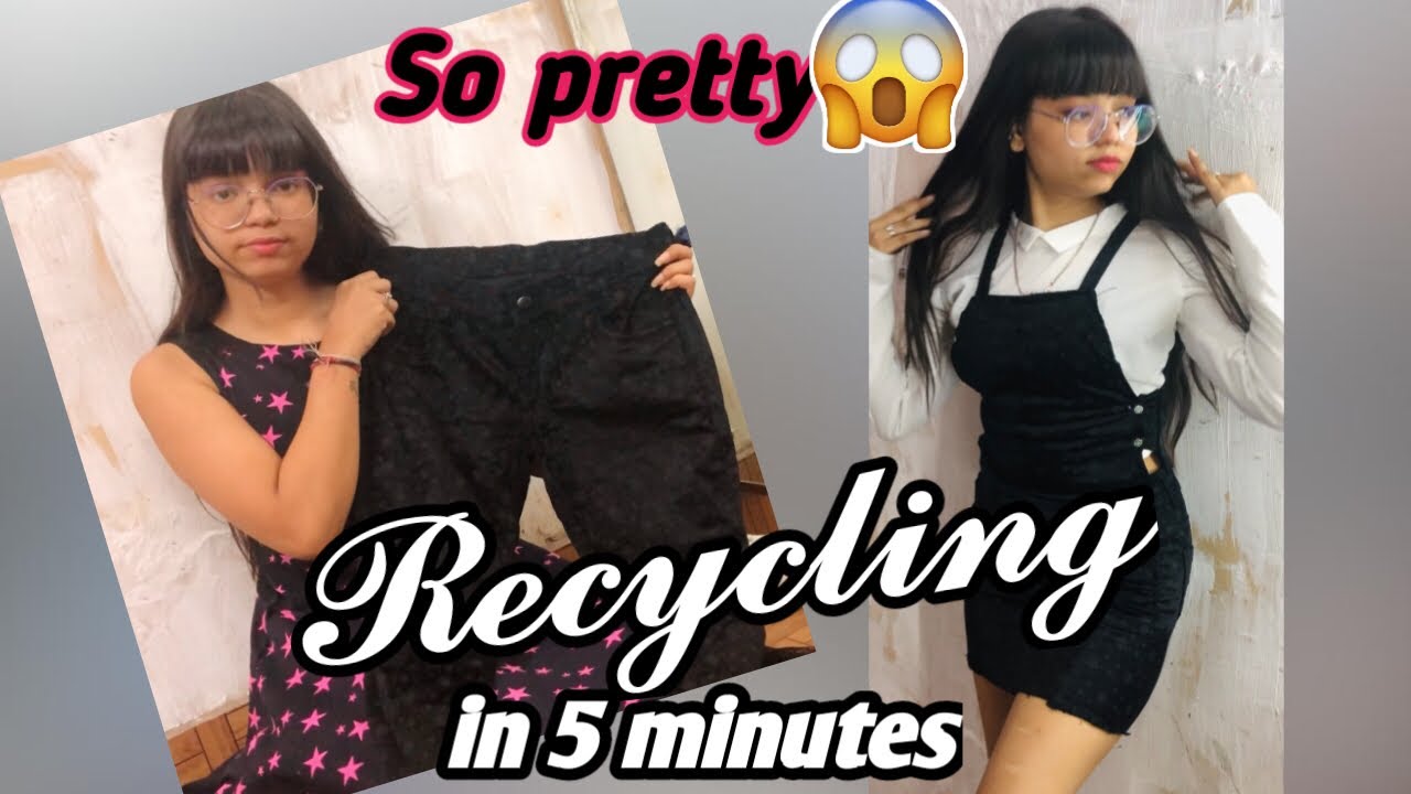 DIY Recycling jeans || In just only five minutes || Reform old your clothes || Refashion 