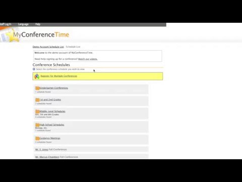 MyConferenceTime - Sign Up for One Parent-Teacher Conference