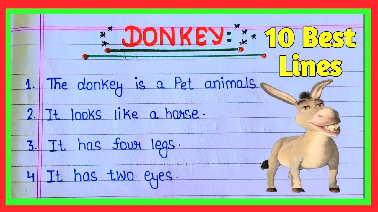 donkey essay in english short