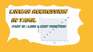 machine learning in tamil தமிழ் | linear regression in tamil | Part3 | what is loss & cost function
