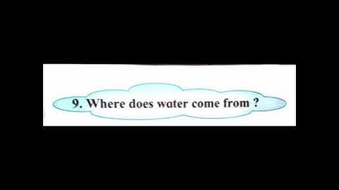 Std 3 | EVS | Lesson 9 | WHERE DOES WATER COME FROM | Part 2