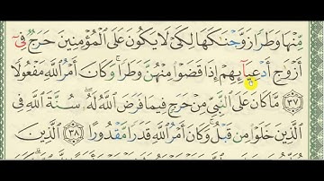 تلاوة سورة الأحزاب 37 43 صف6