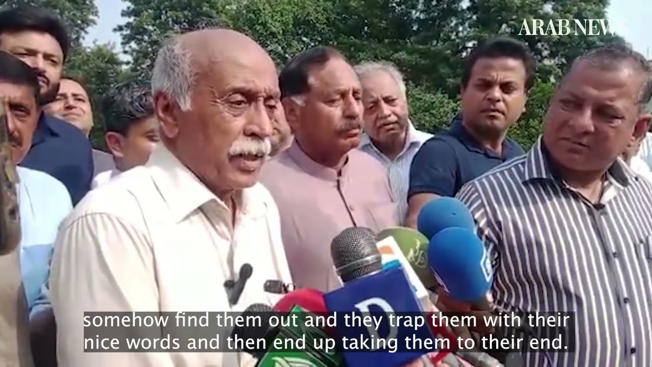 Father of Sarah Inam, a Pakistani-Canadian who was beaten to death by her husband, talks to media