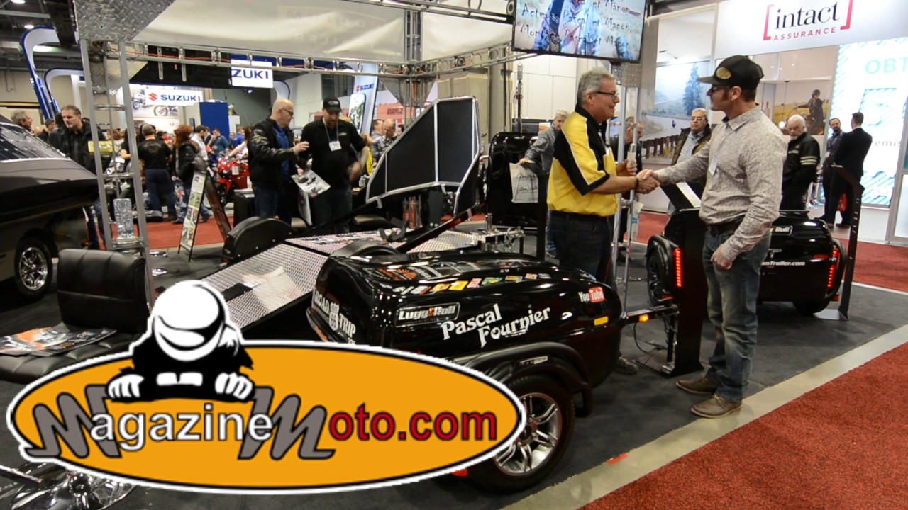 Motovlog salon moto québec avec podium trailer YouTube
