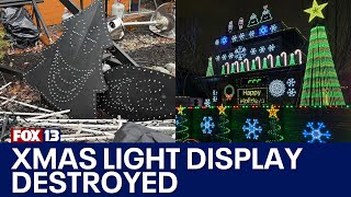 Bomb cyclone destroys popular West Seattle light display | FOX 13 Seattle