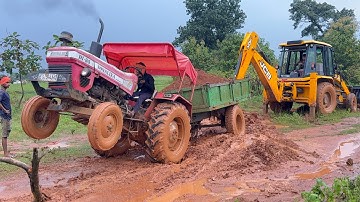 JCB 3DX plus Sonalika DI 35 swaraj Loading ll JCB Backhoes Sonalika DI 35 ll Sonalika Di 35 mahindra