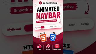 Animated Navigation Bar Using HTML & CSS 🔥 | Modern Responsive Navbar Tutorial #shorts #shortsfeed Guide