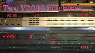 Two Philips V2000 format video recorders