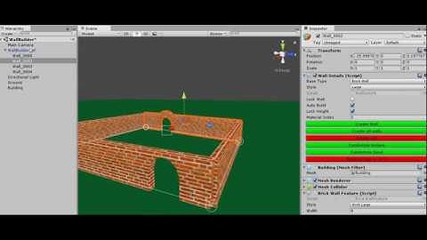 Unity: Fence Wall And Hedge Builder: Show building walls (Old version)