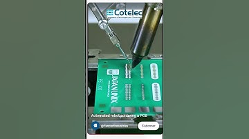 Automated robot soldering a PCB - Fancort Robotic Soldering with Cotelec