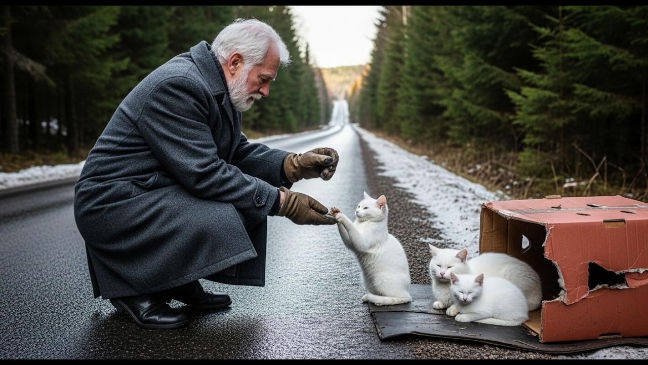 Tiny Kitten Stops a Kind Man To Rescue Her Dying Mother — A Heartwarming Story