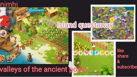 solved game || valleys of the ancient poets || part2 || island questaway