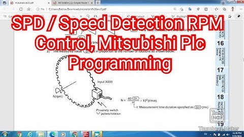 SPD / Speed Detection RPM Control, Mitsubishi Plc Programming