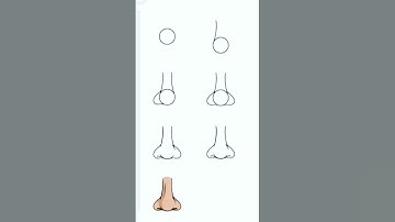 How to draw nose step by step