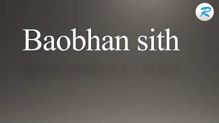 How to pronounce Baobhan sith