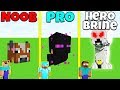 Minecraft Battle: NOOB vs PRO vs HEROBRINE: MOB HOUSE BUILD CHALLENGE / Animation