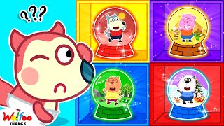 Wolfoo Ve Dört Elementli Kar Küreleri Çocuklar Için Çizgi Film