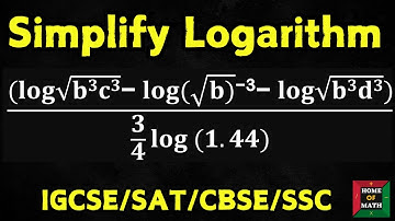 Simplify Logarithm Expression | Cambridge IGCSE/GRADE-10/SAT