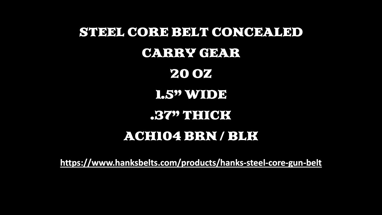 hanks steel core belt