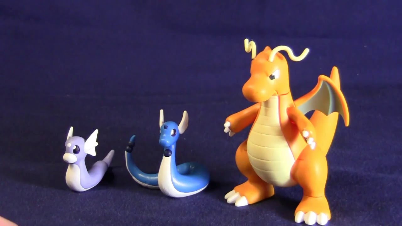 Dragonite Evolution Set Pokemon Plastic Model Kit Complete Review Youtube