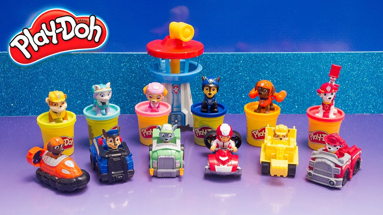 La Pat'Patrouille paw patrol se régale avec le délicieux gâteau de Play Doh  