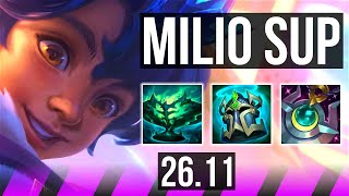 MILIO &amp; Lucian vs THRESH &amp; Corki (SUP) | Good KDA: 4/1/22 | EUW Master | 26.11